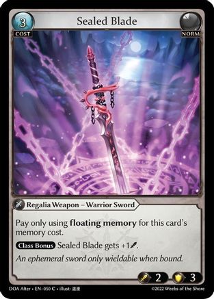 Sealed Blade (050) - Dawn of Ashes Alter Edition - The Grand Archivist