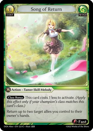 Song of Return (223) - Dawn of Ashes Alter Edition - The Grand Archivist