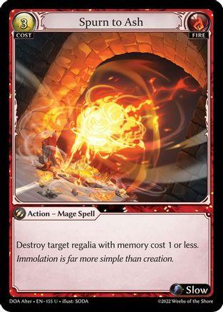 Spurn to Ash (155) - Dawn of Ashes Alter Edition Foil - The Grand Archivist