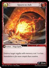 Spurn to Ash (155) - Dawn of Ashes Alter Edition Foil - The Grand Archivist