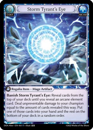 Storm Tyrant's Eye (061) - Dawn of Ashes Alter Edition - The Grand Archivist