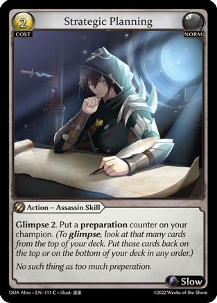Strategic Planning (111) - Dawn of Ashes Alter Edition Foil - The Grand Archivist