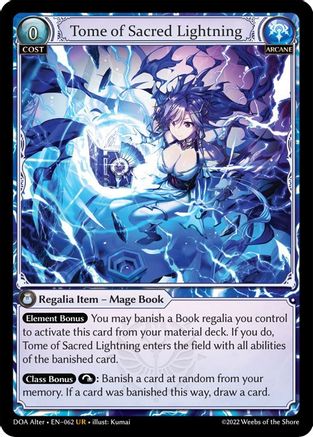 Tome of Sacred Lightning (062) - Dawn of Ashes Alter Edition Foil - The Grand Archivist