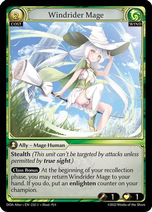 Windrider Mage (232) - Dawn of Ashes Alter Edition - The Grand Archivist