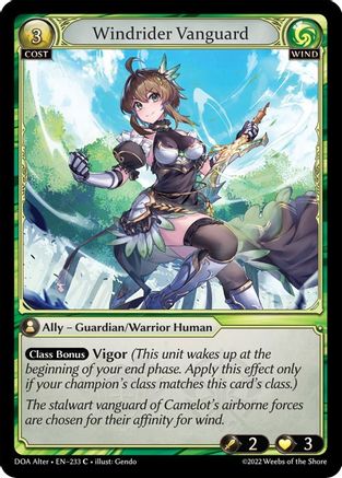 Windrider Vanguard (233) - Dawn of Ashes Alter Edition - The Grand Archivist