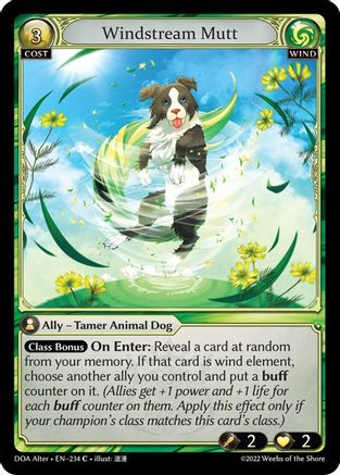 Windstream Mutt (234) - Dawn of Ashes Alter Edition Foil - The Grand Archivist