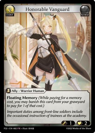 Honorable Vanguard (002) - Promotional Cards Foil - The Grand Archivist