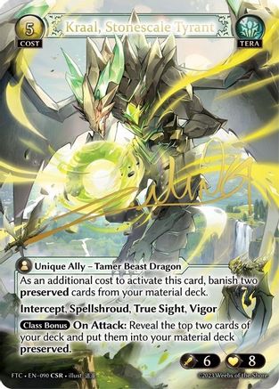 Kraal, Stonescale Tyrant (CSR) (090) - Fractured Crown Foil - The Grand Archivist