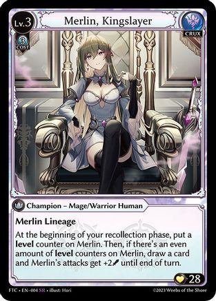 Merlin, Kingslayer (004) - Fractured Crown Foil - The Grand Archivist