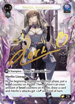 Merlin, Kingslayer (B) (CSR) (004B) - Fractured Crown Foil - The Grand Archivist