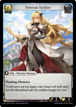 Veteran Soldier (018) - Supporter Pack 1 Foil - The Grand Archivist
