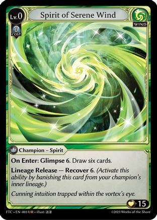 Spirit of Serene Wind (003) - Fractured Crown Foil - The Grand Archivist