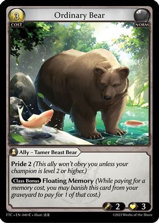 Ordinary Bear (040) - Fractured Crown Foil - The Grand Archivist
