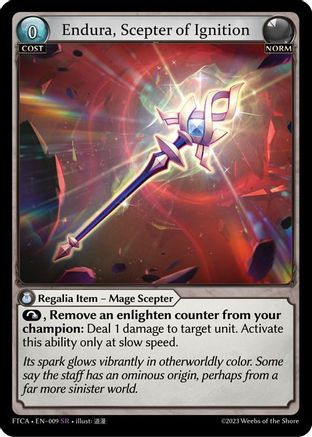 Endura, Scepter of Ignition (009) - Fractured Crown Foil - The Grand Archivist