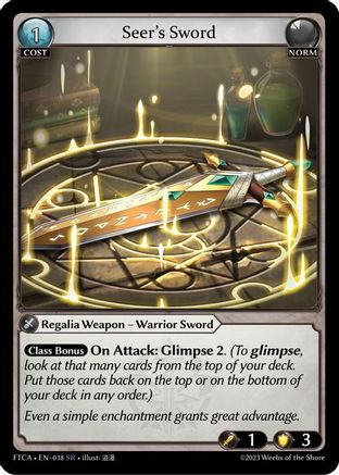 Seer's Sword (018) - Fractured Crown Foil - The Grand Archivist
