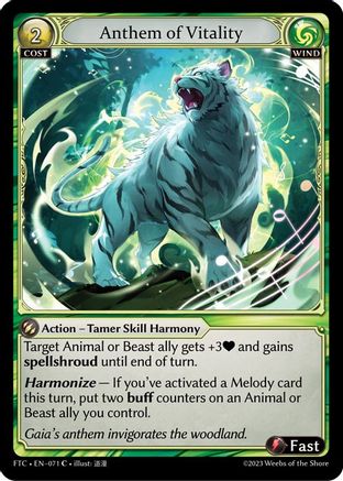 Anthem of Vitality (071) - Fractured Crown Foil - The Grand Archivist