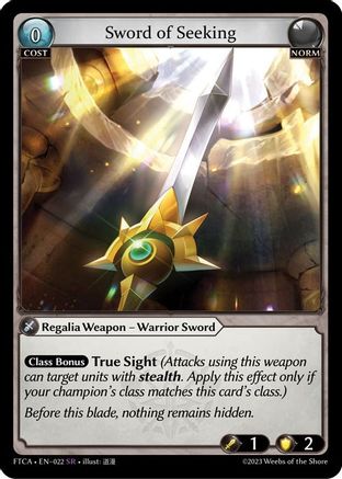 Sword of Seeking (022) - Fractured Crown Foil - The Grand Archivist