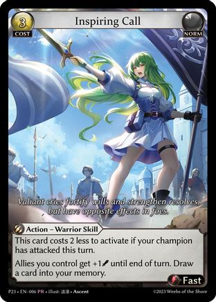 Inspiring Call (006) - Promotional Cards - The Grand Archivist