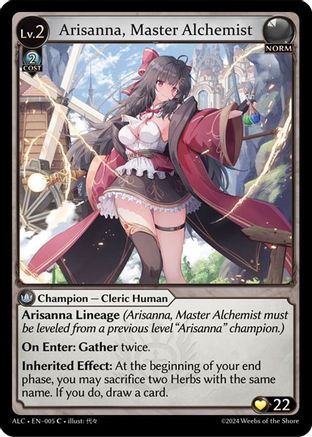 Arisanna, Master Alchemist (005) - Alchemical Revolution Foil - The Grand Archivist
