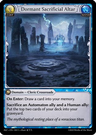 Dormant Sacrificial Altar (130) - Alchemical Revolution - The Grand Archivist