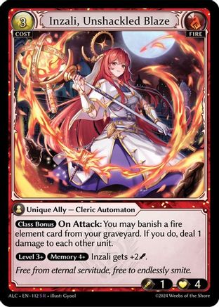 Inzali, Unshackled Blaze (112) - Alchemical Revolution Foil - The Grand Archivist