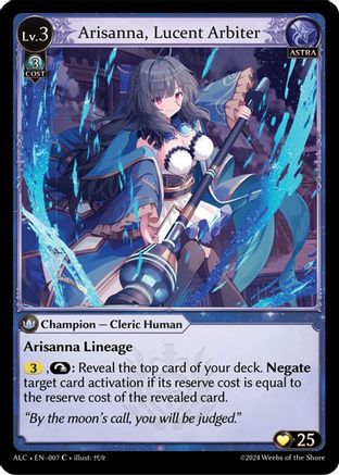 Arisanna, Lucent Arbiter (007) - Alchemical Revolution Foil - The Grand Archivist