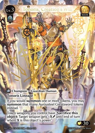 Tonoris, Creation's Will (CSR) (ALC1E) (014) - Alchemical Revolution Foil - The Grand Archivist