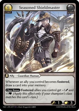 Seasoned Shieldmaster (077) - Alchemical Revolution Foil - The Grand Archivist
