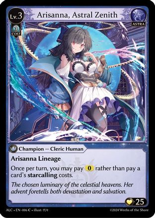Arisanna, Astral Zenith (006) - Alchemical Revolution Starter Decks - The Grand Archivist
