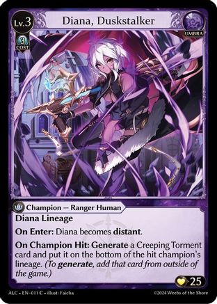 Diana, Duskstalker (009) - Alchemical Revolution Starter Decks - The Grand Archivist