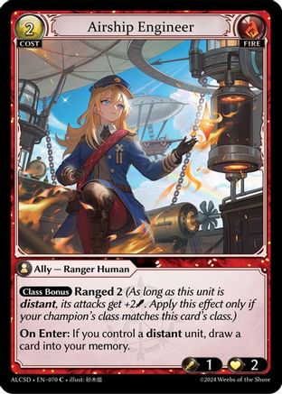 Airship Engineer (070) - Alchemical Revolution Starter Decks - The Grand Archivist