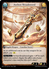 Archon Broadsword (022) - Promotional Cards Foil - The Grand Archivist