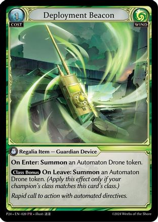 Deployment Beacon (020) - Promotional Cards Foil - The Grand Archivist