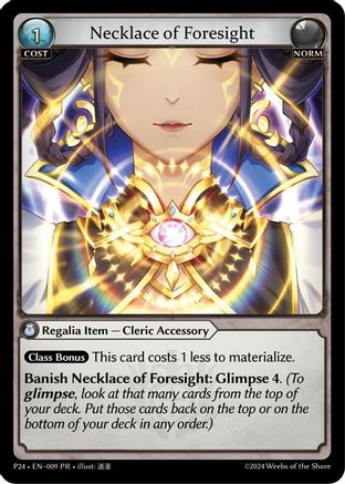 Necklace of Foresight (009) - Promotional Cards Foil - The Grand Archivist