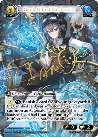 Geni, Gifted Mechanist (008) - Alchemical Revolution Event Pack Foil - The Grand Archivist