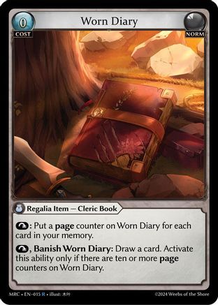Worn Diary (015) - Mercurial Heart Foil - The Grand Archivist