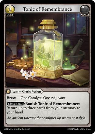 Tonic of Remembrance (076) - Mercurial Heart Foil - The Grand Archivist