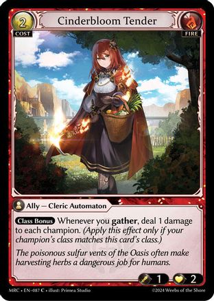 Cinderbloom Tender (087) - Mercurial Heart Foil - The Grand Archivist