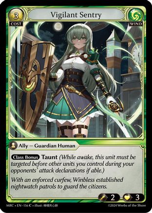 Vigilant Sentry (156) - Mercurial Heart Foil - The Grand Archivist