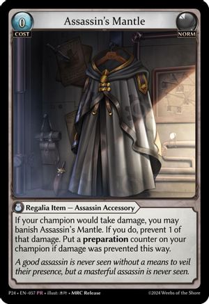 Assassin's Mantle (057) - Promotional Cards Foil - The Grand Archivist
