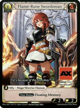 Flame-Rune Swordsman (112) - Promotional Cards Foil - The Grand Archivist
