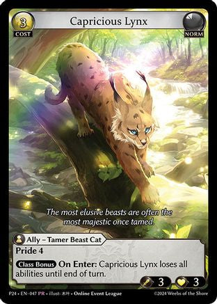 Capricious Lynx (047) - Promotional Cards - The Grand Archivist