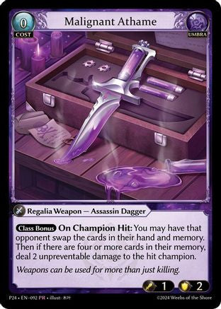 Malignant Athame (092) - Promotional Cards Foil - The Grand Archivist