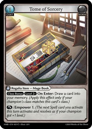 Tome of Sorcery (021) - Mortal Ambition Foil - The Grand Archivist
