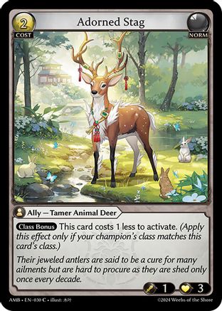 Adorned Stag (030) - Mortal Ambition Foil - The Grand Archivist