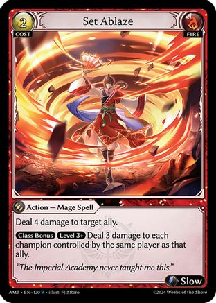 Set Ablaze (120) - Mortal Ambition Foil - The Grand Archivist