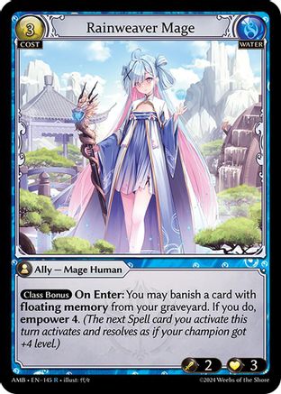 Rainweaver Mage (145) - Mortal Ambition - The Grand Archivist