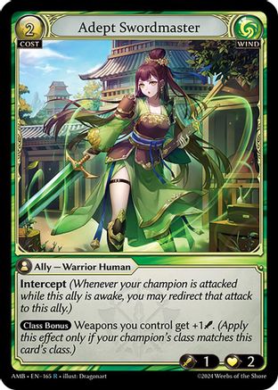 Adept Swordmaster (165) - Mortal Ambition Foil - The Grand Archivist