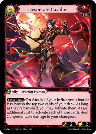 Desperate Cavalier (205) - Mortal Ambition Foil - The Grand Archivist