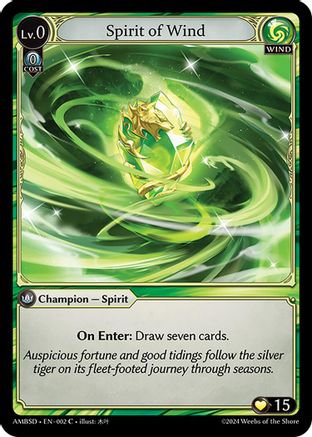 Spirit of Wind (002) - Mortal Ambition Starter Decks - The Grand Archivist